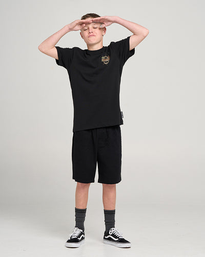 THE SEA CAPTAIN | YOUTH SS TEE - BLACK