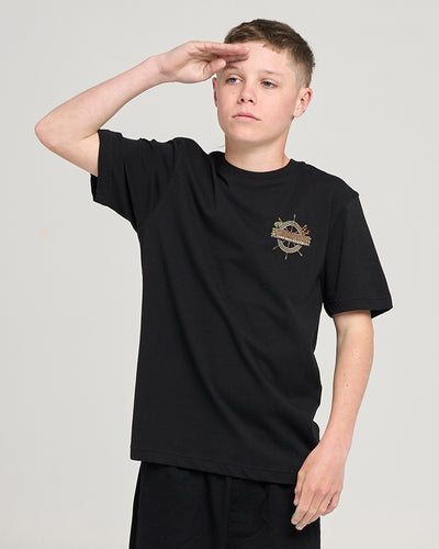 THE SEA CAPTAIN | YOUTH SS TEE - BLACK