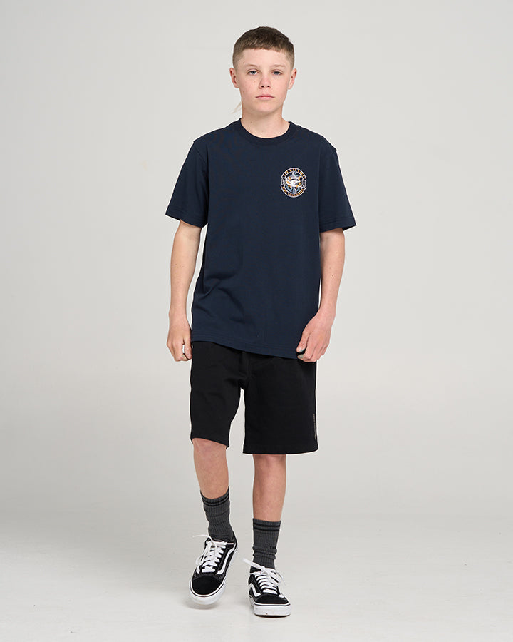 HOOKED CUDA | YOUTH SS TEE - NAVY
