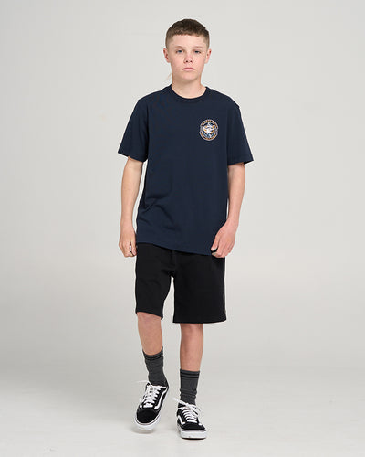 HOOKED CUDA | YOUTH SS TEE - NAVY
