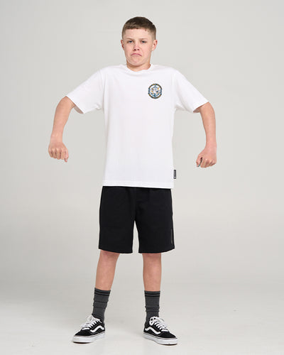 HOOKED CUDA | YOUTH SS TEE - WHITE