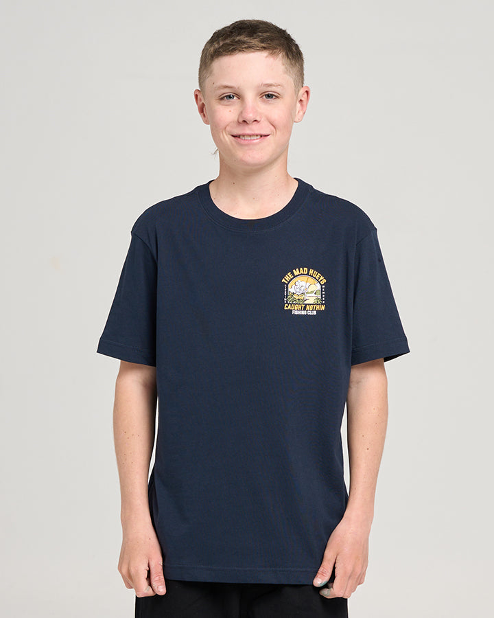 CAUGHT NOTHIN | YOUTH SS TEE - NAVY