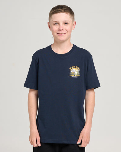 CAUGHT NOTHIN | YOUTH SS TEE - NAVY