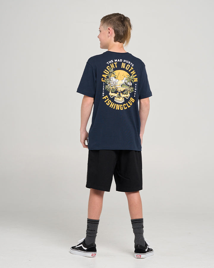 CAUGHT NOTHIN | YOUTH SS TEE - NAVY
