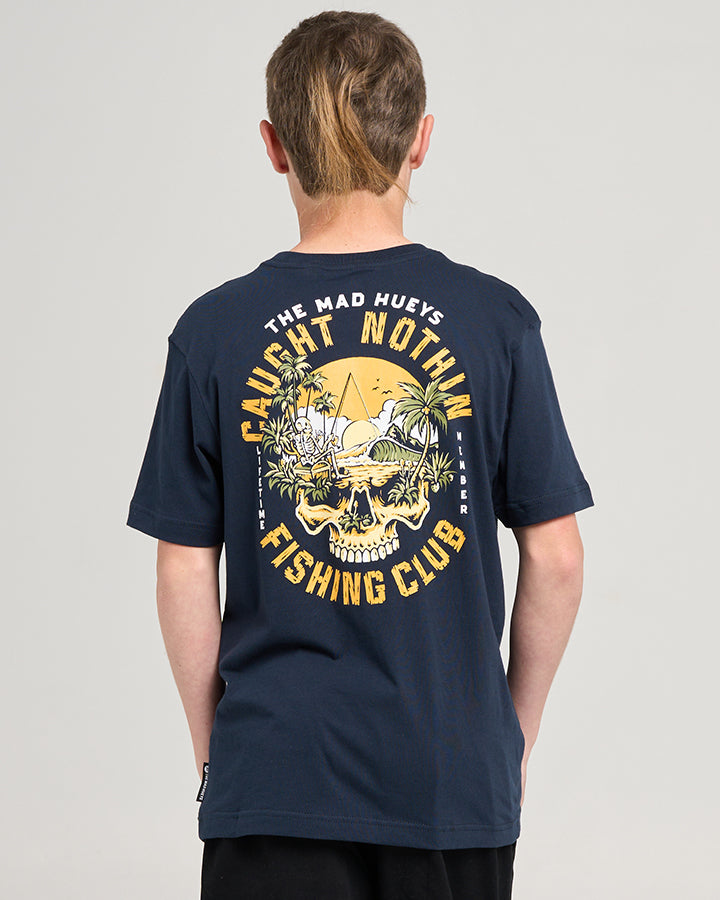 CAUGHT NOTHIN | YOUTH SS TEE - NAVY