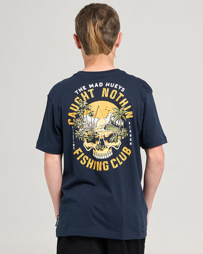 CAUGHT NOTHIN | YOUTH SS TEE - NAVY