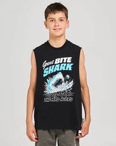 GREAT BITE SHARK | YOUTH MUSCLE - BLACK