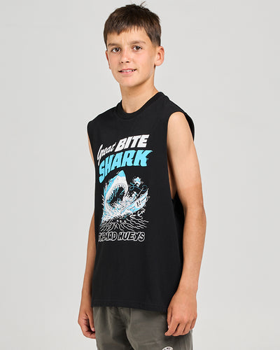 GREAT BITE SHARK | YOUTH MUSCLE - BLACK