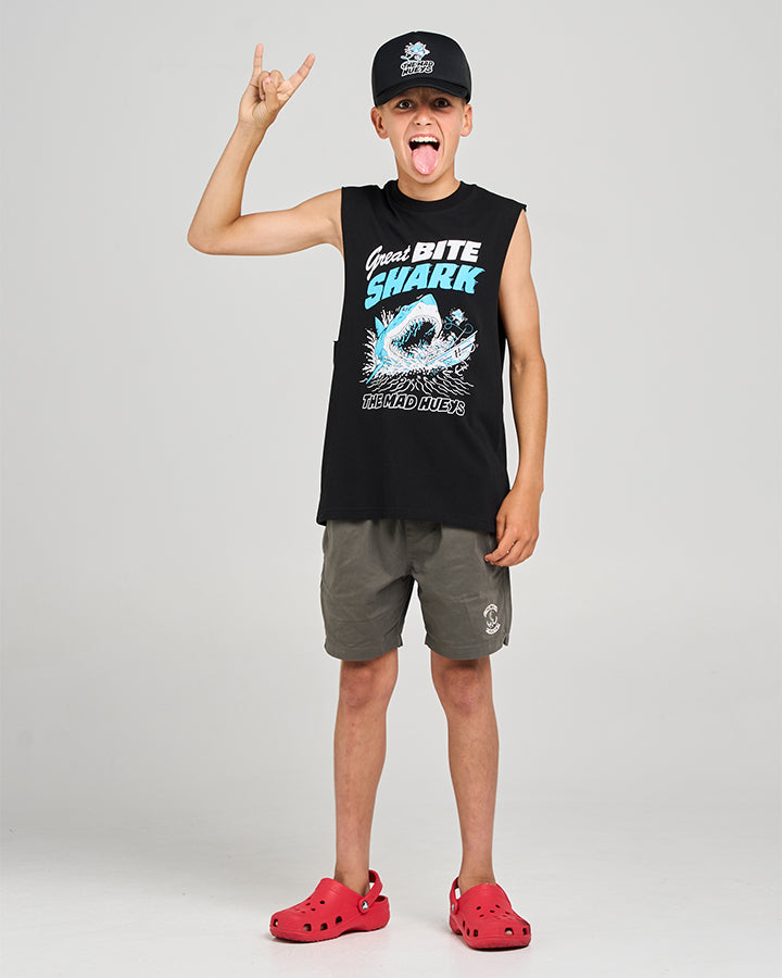 GREAT BITE SHARK | YOUTH MUSCLE - BLACK