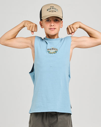 STAY FROTHING | YOUTH MUSCLE - STEEL BLUE