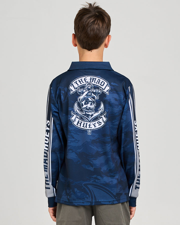 SAILOR ANCHOR | YOUTH UPF 50+ FISHING JERSEY - NAVY