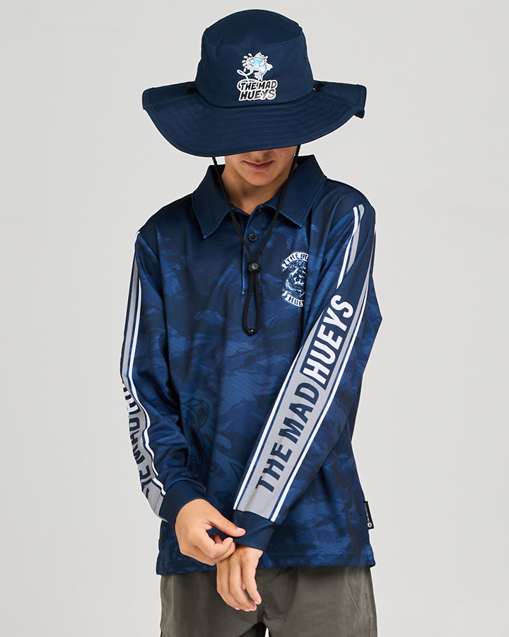 SAILOR ANCHOR | YOUTH UPF 50+ FISHING JERSEY - NAVY