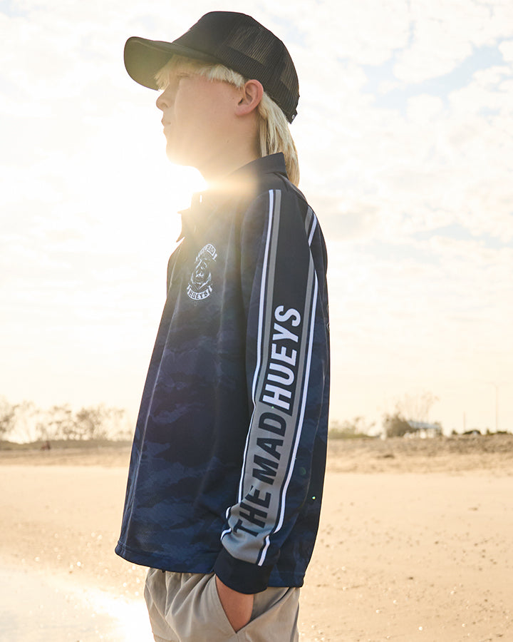 SAILOR ANCHOR | YOUTH UPF 50+ FISHING JERSEY - NAVY