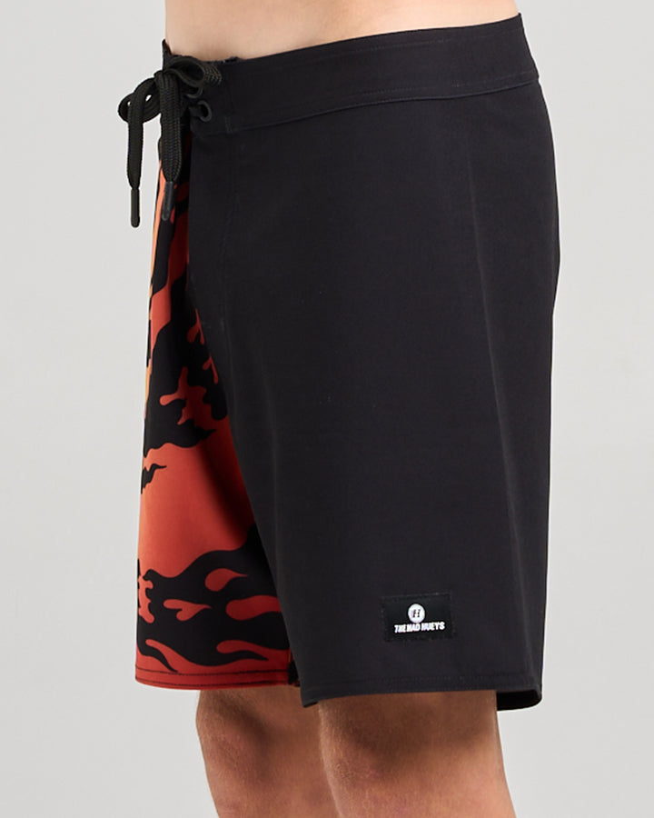 SKULL SPIRAL | YOUTH 17" BOARDSHORT - BLACK
