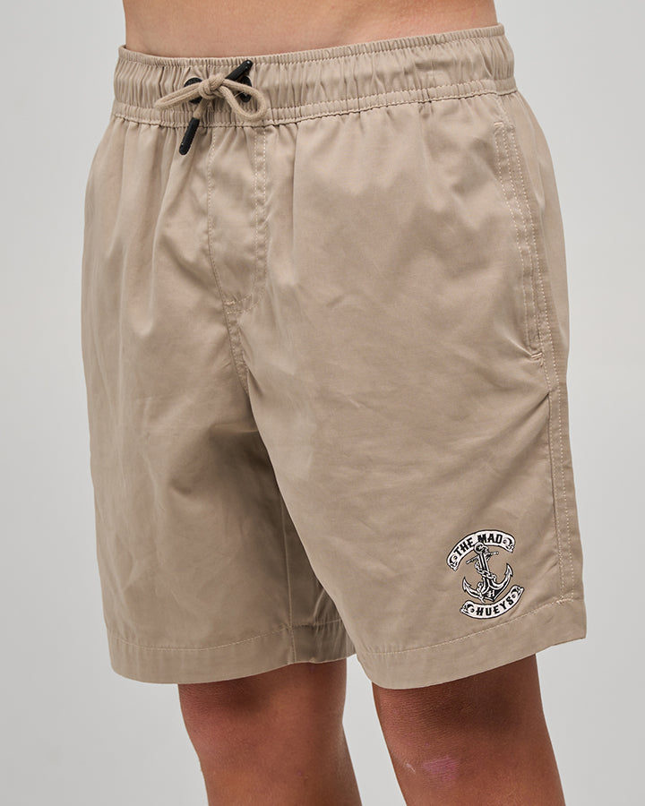 SKULL ANCHOR | YOUTH 16" VOLLEY - TAUPE