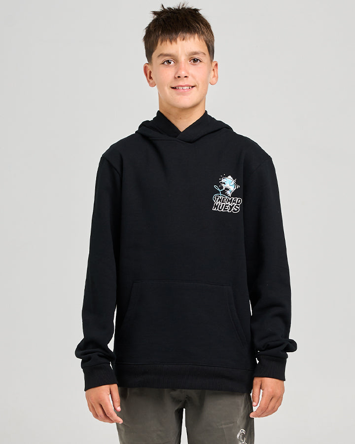 GREAT BITE SHARK | YOUTH HOODED PULLOVER - BLACK