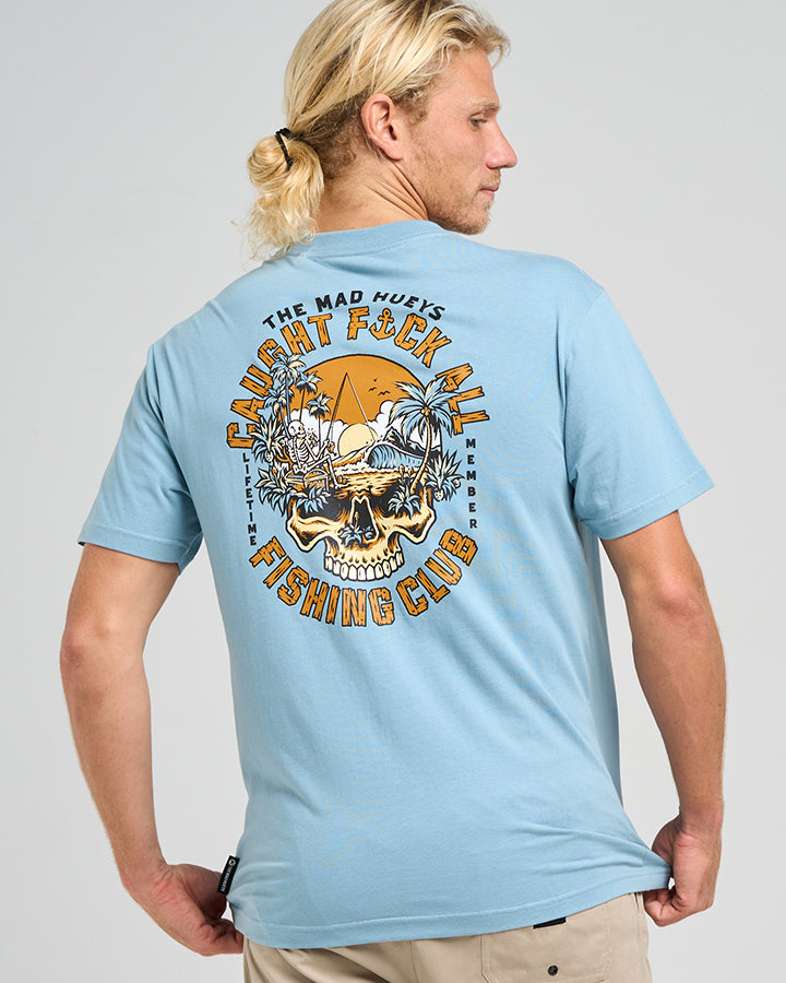 CAUGHT FK ALL ISLAND | SS TEE - STEEL BLUE