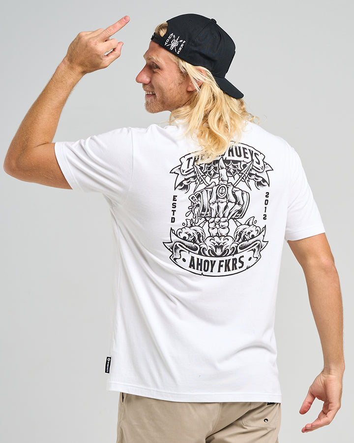 AHOY FKRS STORM | SS TEE - WHITE