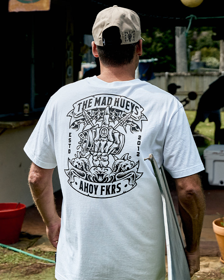 AHOY FKRS STORM | SS TEE - WHITE