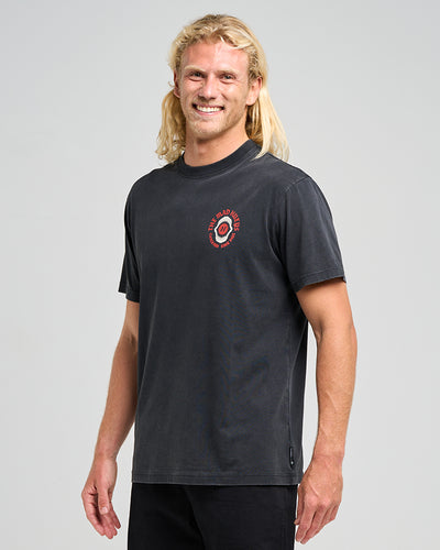 SHARK TINS | SS TEE - WASHED BLACK