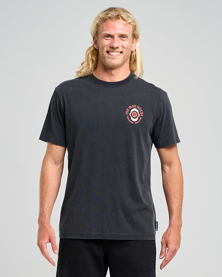 SHARK TINS | SS TEE - WASHED BLACK