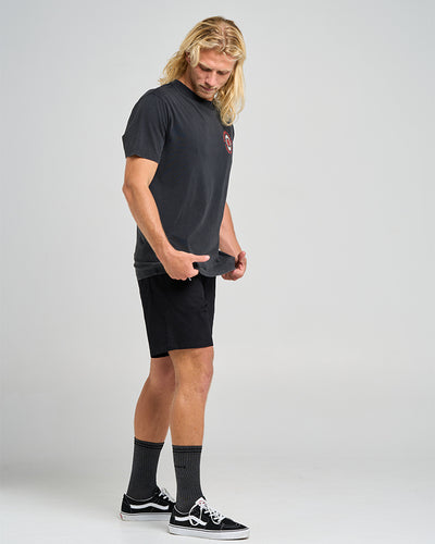 SHARK TINS | SS TEE - WASHED BLACK