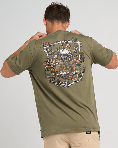 THE SEA CAPTAIN | SS TEE - OLIVE