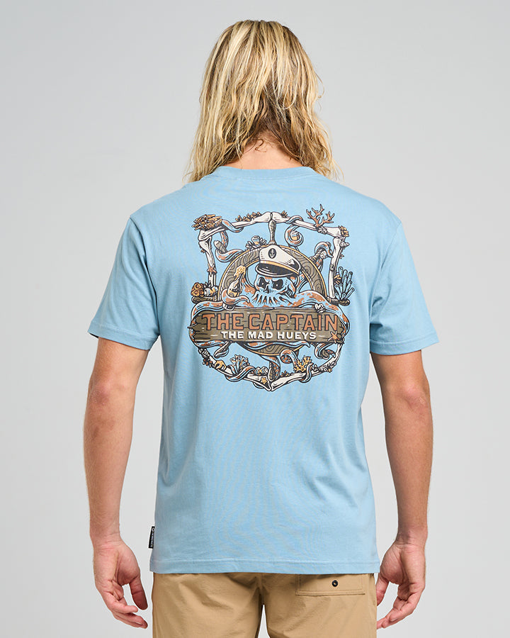 THE SEA CAPTAIN | SS TEE - STEEL BLUE