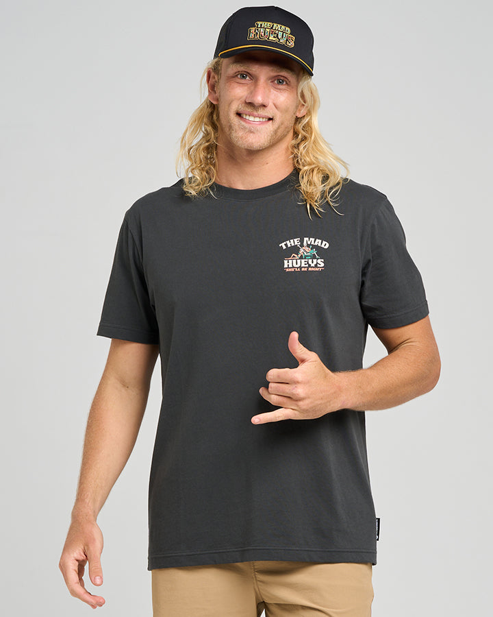 SHE'LL BE RIGHT | SS TEE - VINTAGE BLACK