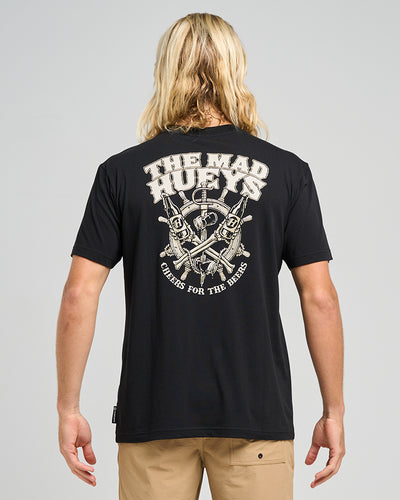 SHIP WHEEL BEERS | SS TEE - BLACK