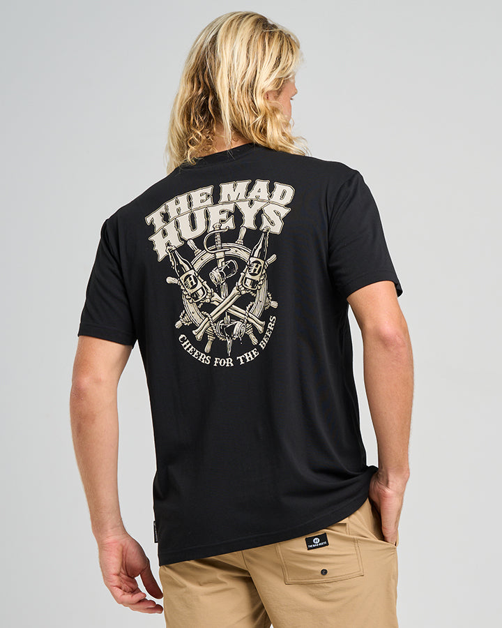 SHIP WHEEL BEERS | SS TEE - BLACK