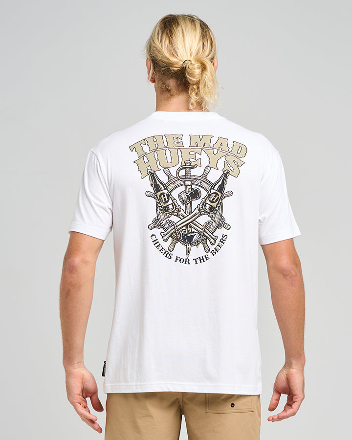 SHIP WHEEL BEERS | SS TEE - WHITE