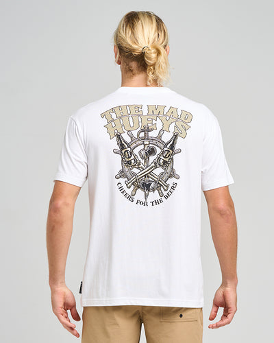 SHIP WHEEL BEERS | SS TEE - WHITE