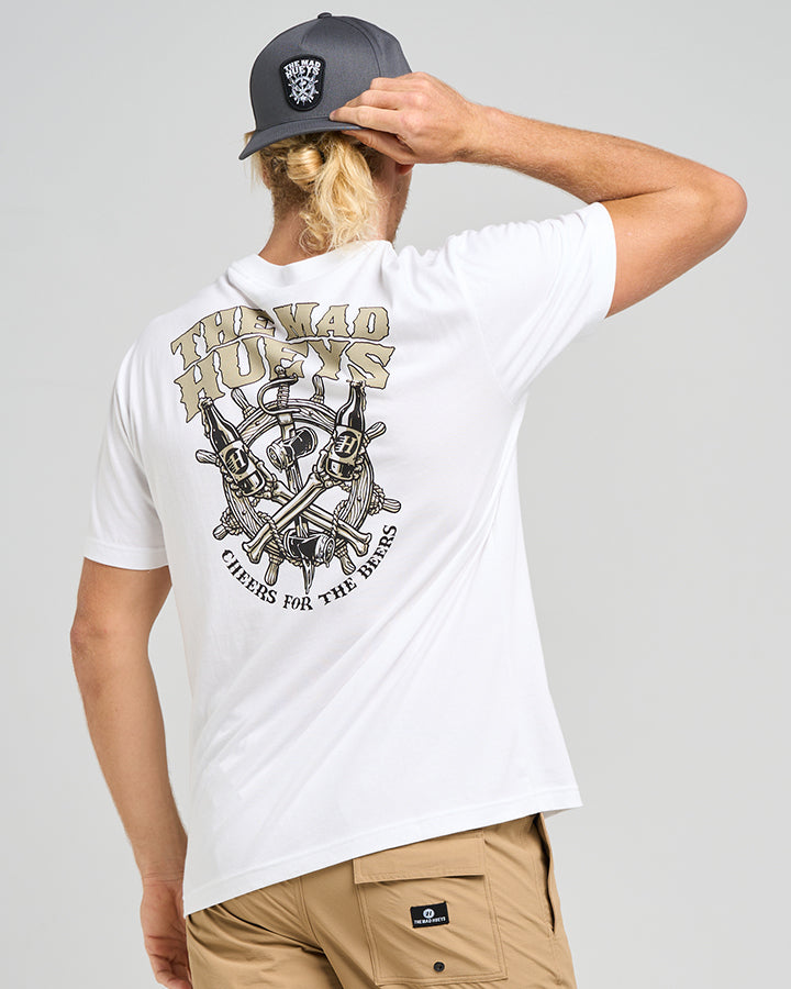 SHIP WHEEL BEERS | SS TEE - WHITE