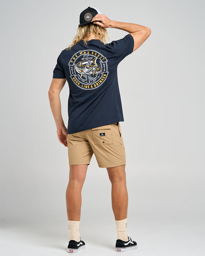 HOOKED CUDA | SS TEE - NAVY