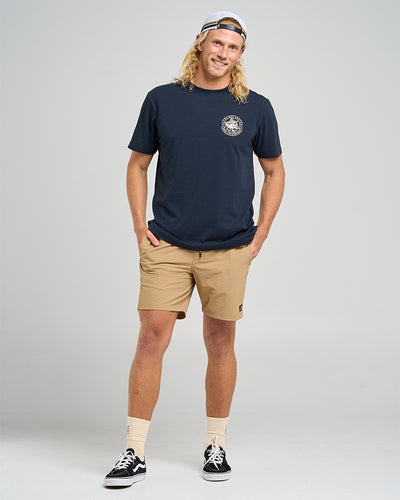 HOOKED CUDA | SS TEE - NAVY