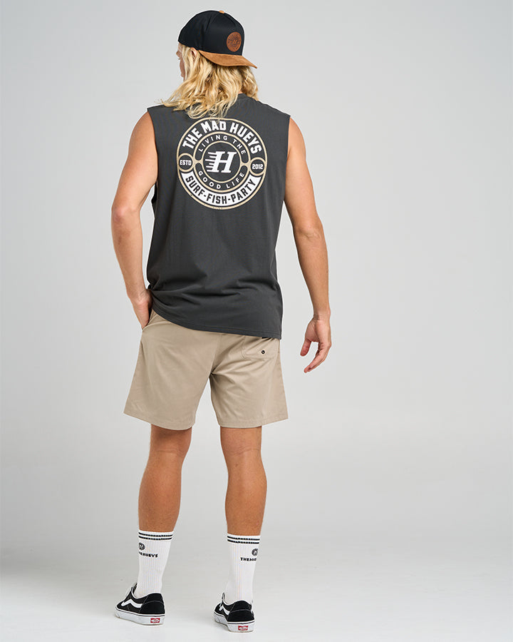 HUEYS GOOD LIFE | MUSCLE - VINTAGE BLACK