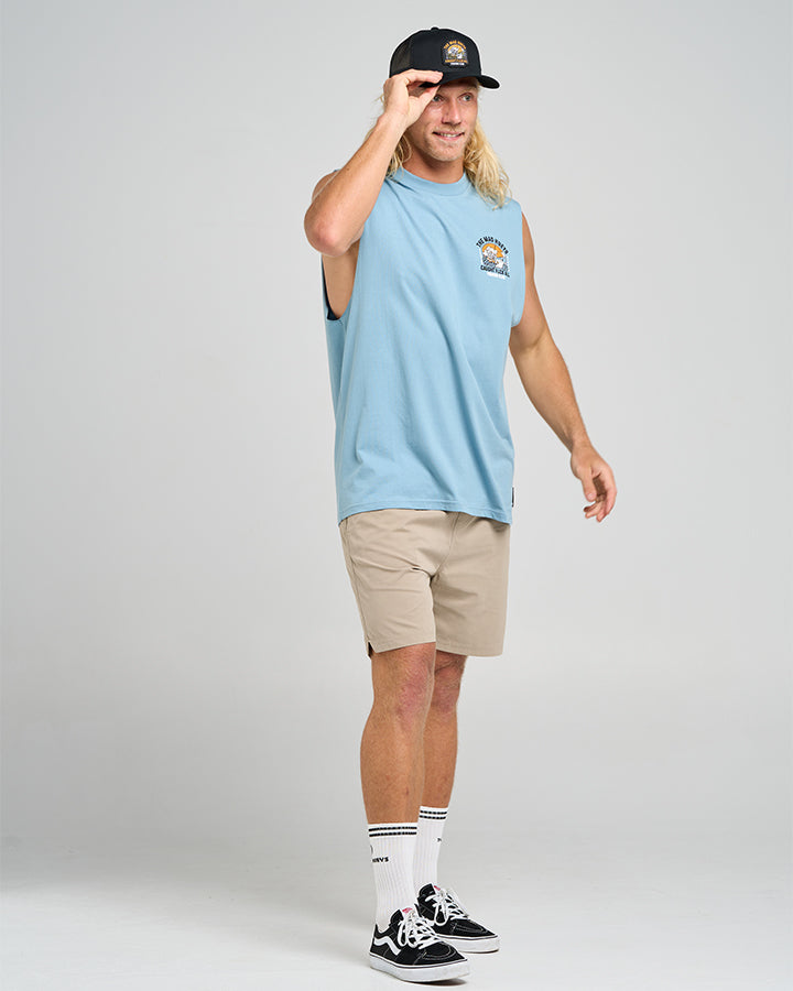 CAUGHT FK ALL ISLAND | MUSCLE - STEEL BLUE