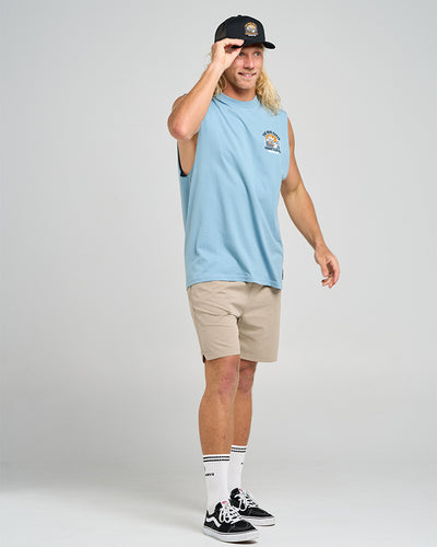 CAUGHT FK ALL ISLAND | MUSCLE - STEEL BLUE