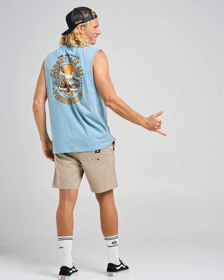 CAUGHT FK ALL ISLAND | MUSCLE - STEEL BLUE