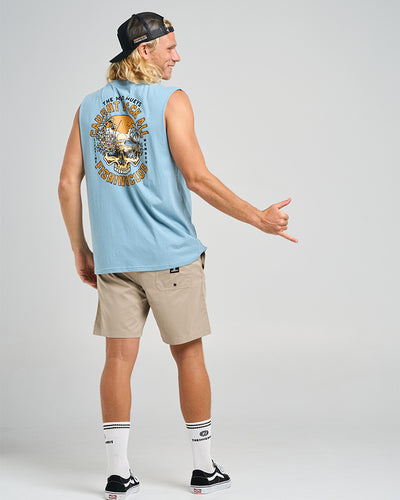 CAUGHT FK ALL ISLAND | MUSCLE - STEEL BLUE