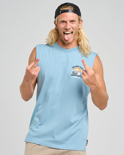 CAUGHT FK ALL ISLAND | MUSCLE - STEEL BLUE