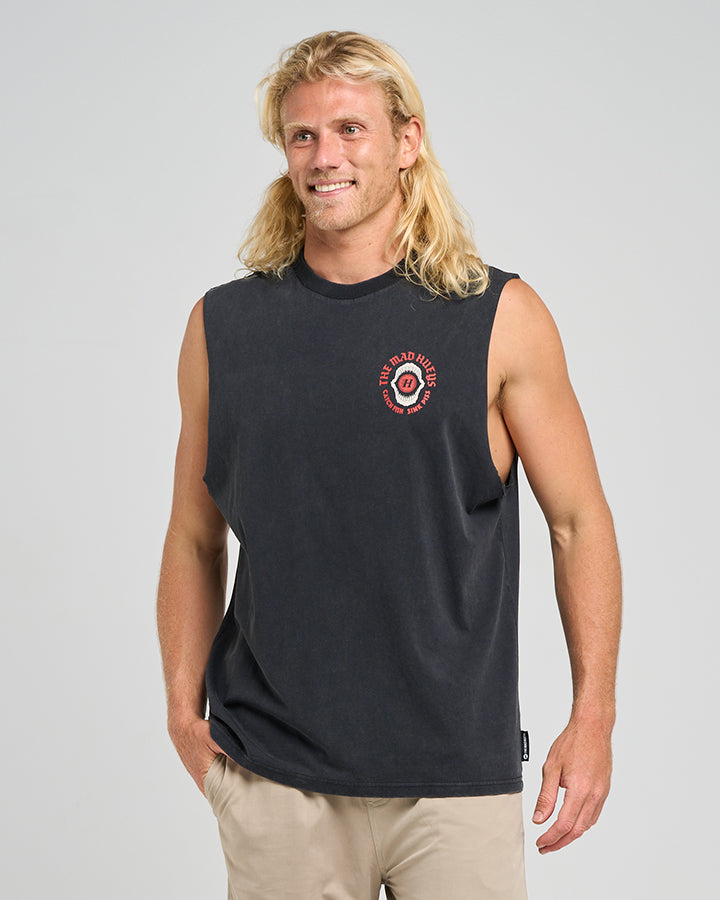 SHARK TINS | MUSCLE - WASHED BLACK