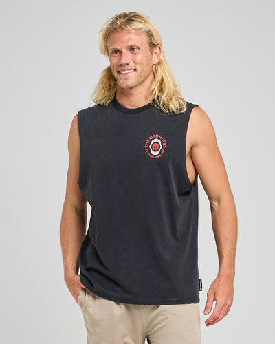 SHARK TINS | MUSCLE - WASHED BLACK