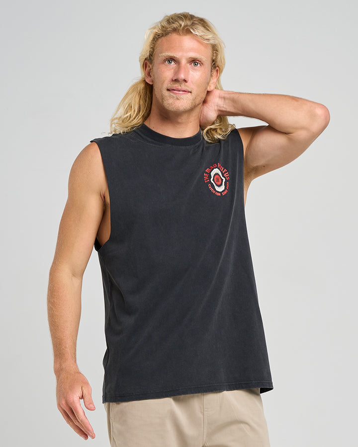 SHARK TINS | MUSCLE - WASHED BLACK