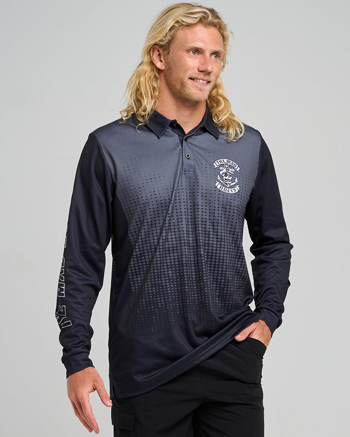 SAILOR ANCHOR | UPF 50+ FISHING JERSEY - CHARCOAL