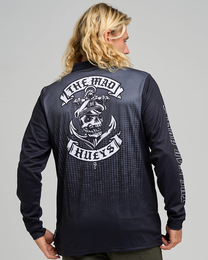 SAILOR ANCHOR | UPF 50+ FISHING JERSEY - CHARCOAL