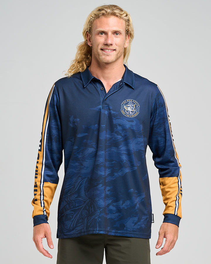 HOOKED CUDA | UPF 50+ FISHING JERSEY - NAVY