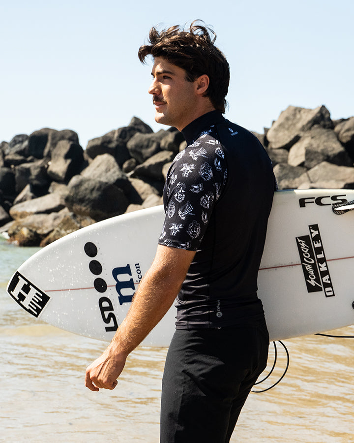 SAILOR ANCHOR | RAGLAN SS RASHIE - BLACK