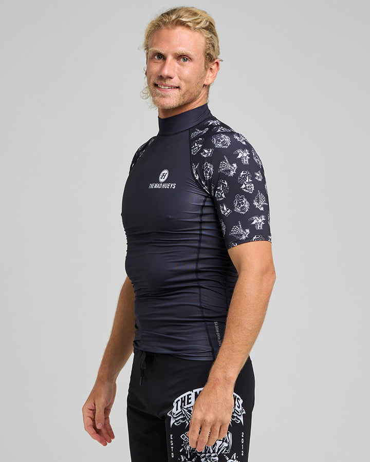 SAILOR ANCHOR | RAGLAN SS RASHIE - BLACK